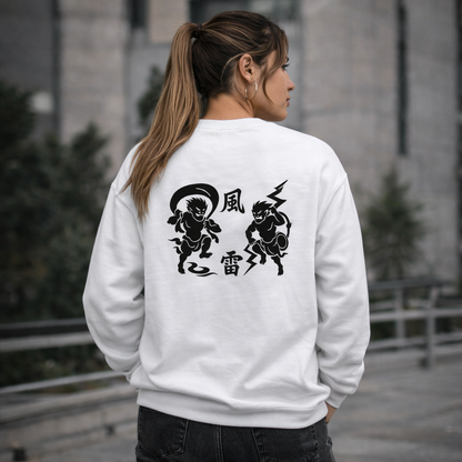 Shinora Wind & Thunder Crewneck Sweatshirt (Unisex)｜風雷の静