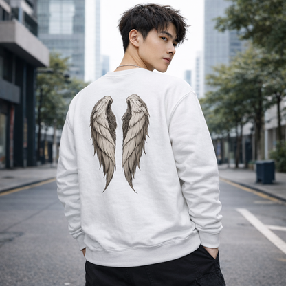 Folded Wings – Guardian Crewneck Sweatshirt (Unisex)  折りたたまれた翼｜守護のクルーネックスウェット（ユニセックス）