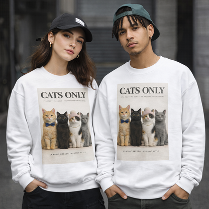 CATS ONLY – Classic Cats Crewneck Sweatshirt (Unisex) ｜猫好きのためのクラシックスウェット
