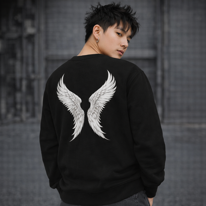 Shinora – Fallen Angel Wings Crewneck Sweatshirt (Unisex)｜堕天使の翼