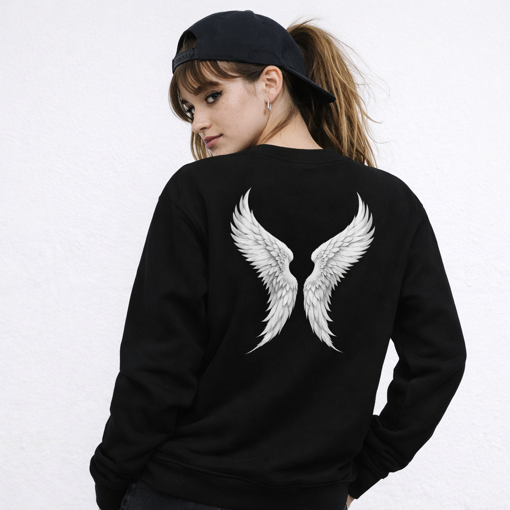 Shinora – Fallen Angel Wings Crewneck Sweatshirt (Unisex)｜堕天使の翼