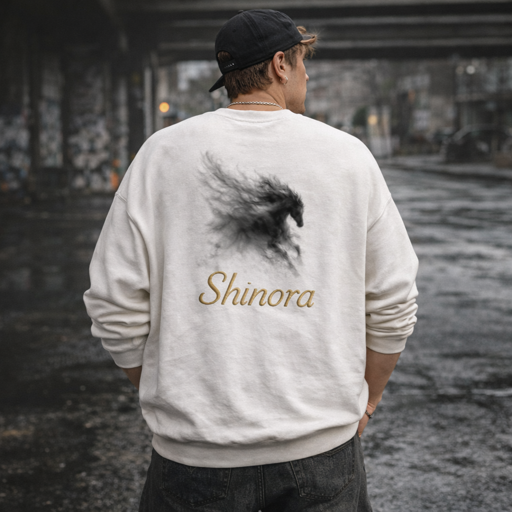 Shinora Veil Horse Sweatshirt (Unisex) —— 馬か、風か。