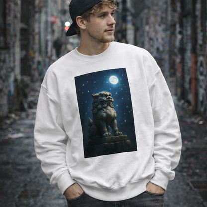 Shinora Moon Guardian Komainu Crewneck Sweatshirt (Unisex) ｜月守の狛犬 クルーネック スウェット（ユニセックス）