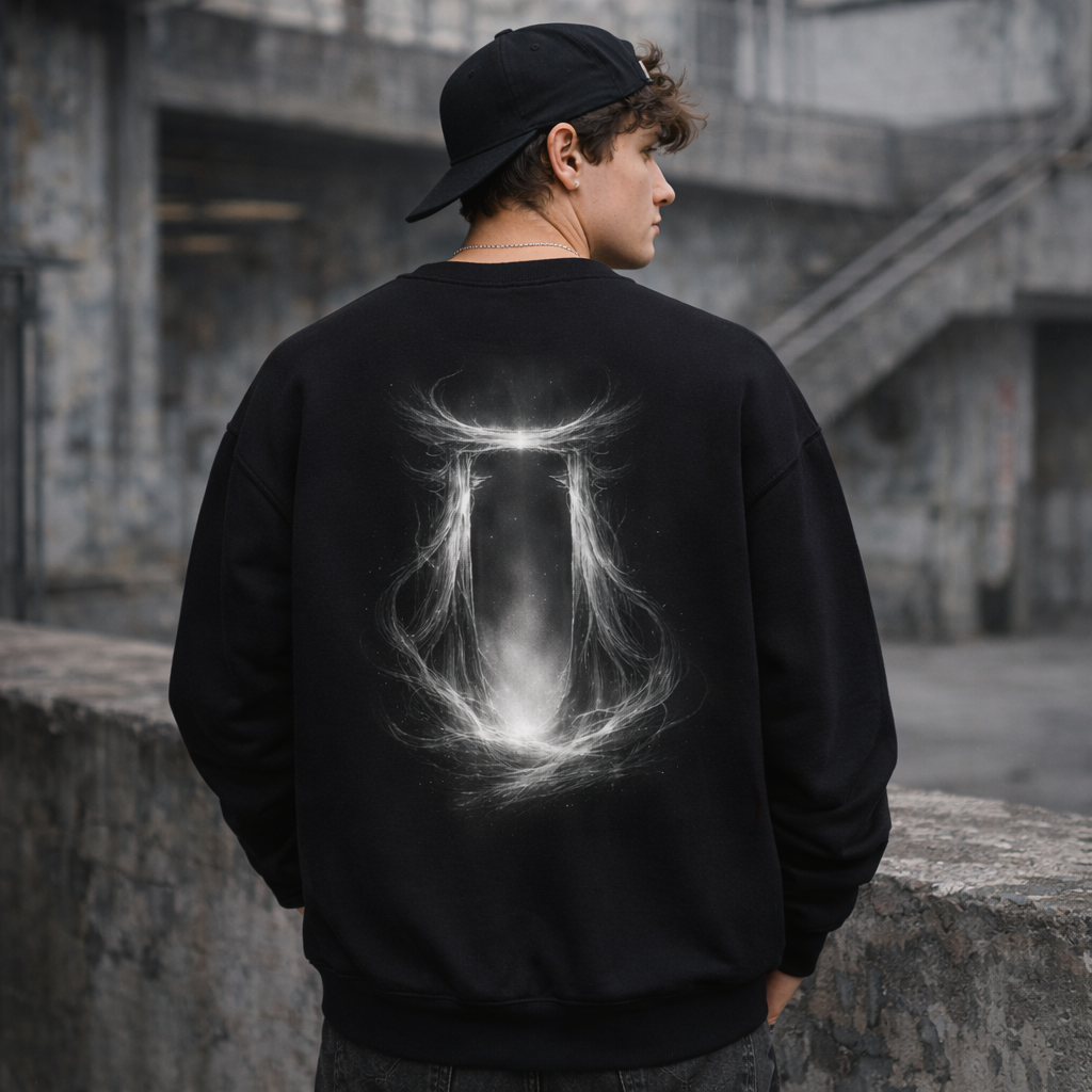 Shadow Gate – Silent Guardian Crewneck Sweatshirt (Unisex)｜静寂の守護門