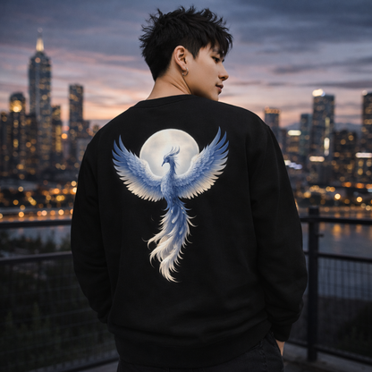 Shinora Moon Phoenix Sweat shirt(Unisex)｜月と鳳凰 ― 静かな強さ