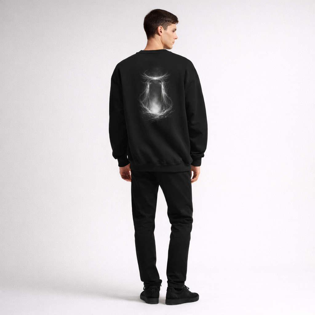 Shadow Gate – Silent Guardian Crewneck Sweatshirt (Unisex)｜静寂の守護門