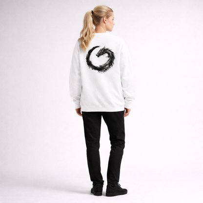 VEIL DRAGON — Silent Guardian Crewneck Sweatshirt (Unisex) ヴェール・ドラゴン｜静かなる守護 スウェット（ユニセックス）