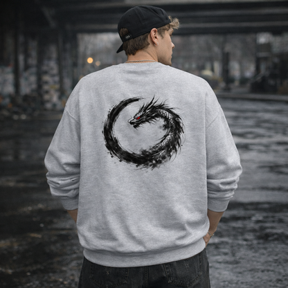 VEIL DRAGON — Silent Guardian Crewneck Sweatshirt (Unisex) ヴェール・ドラゴン｜静かなる守護 スウェット（ユニセックス）