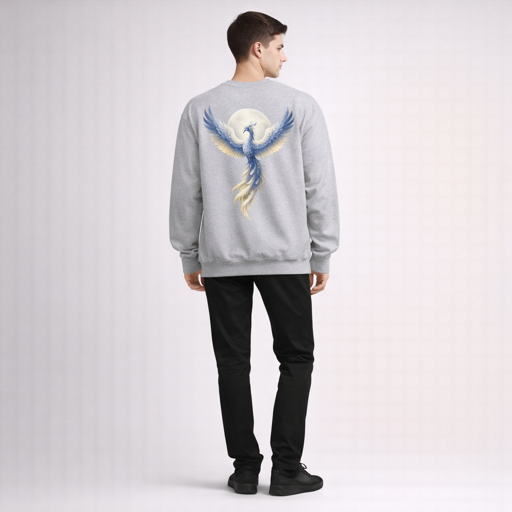 Shinora Moon Phoenix Sweat shirt(Unisex)｜月と鳳凰 ― 静かな強さ