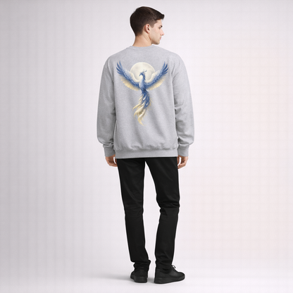 Shinora Moon Phoenix Sweat shirt(Unisex)｜月と鳳凰 ― 静かな強さ