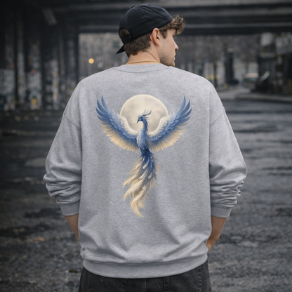 Shinora Moon Phoenix Sweat shirt(Unisex)｜月と鳳凰 ― 静かな強さ