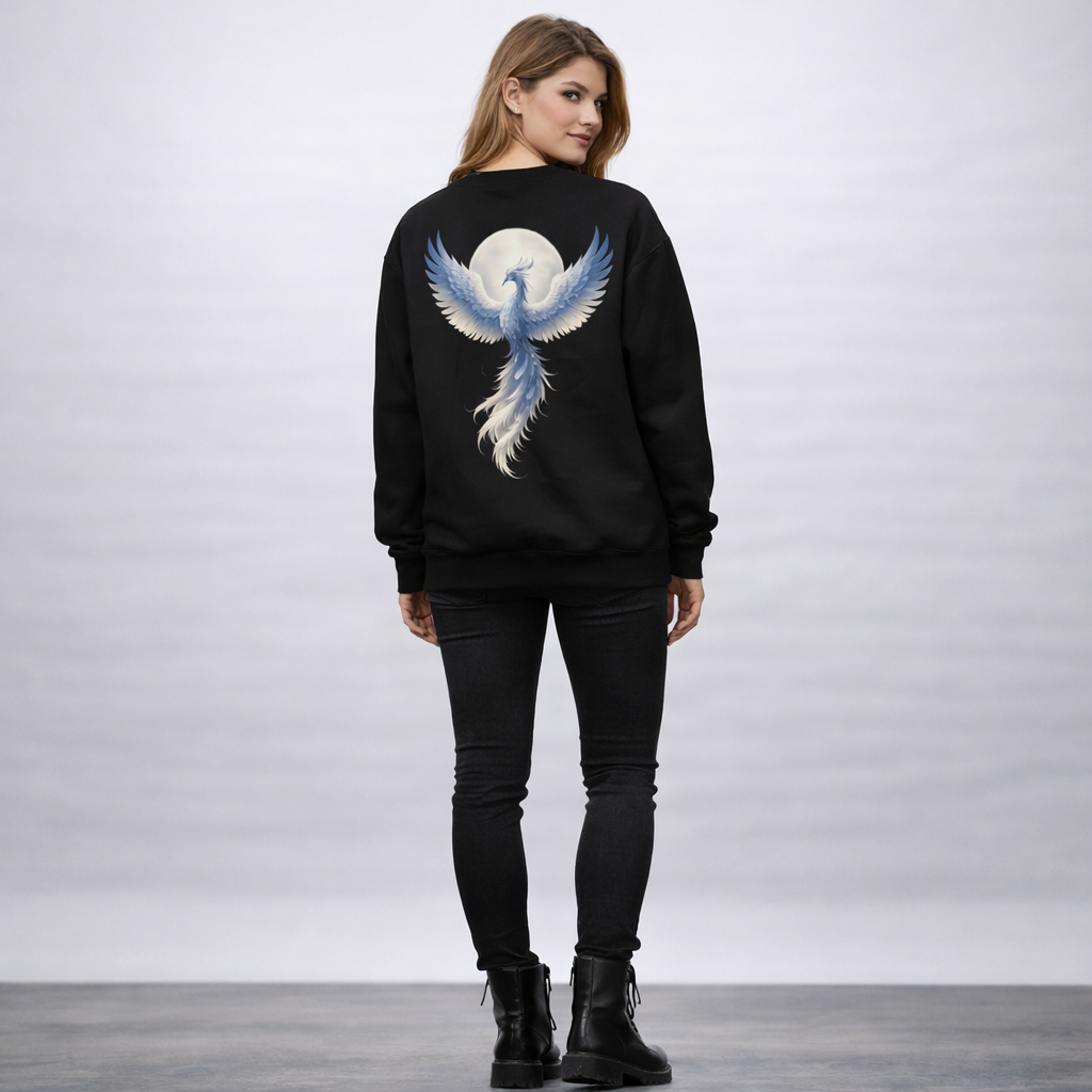 Shinora Moon Phoenix Sweat shirt(Unisex)｜月と鳳凰 ― 静かな強さ