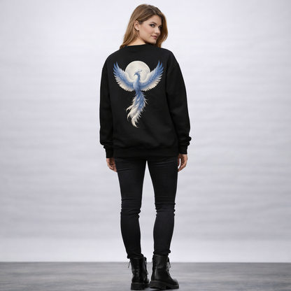 Shinora Moon Phoenix Sweat shirt(Unisex)｜月と鳳凰 ― 静かな強さ